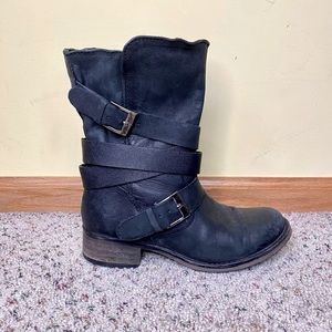 Steve Madden Black Combat Boots